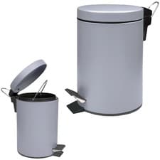 Image of 3 LITRE SMALL S/S PEDAL BIN BATHROOM KITCHEN TOILET RUBBISH IN 4 COLOURS