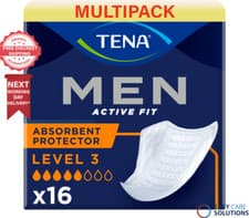 Image of 48 x TENA Men Level 3 Active Fit Discreet Absorbent Protector|800 ml|3 Pck of 16