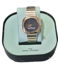 Image of THE MARC JACOBS LADIES THE CUSHION QUARTZ BLACK DIAL WATCH