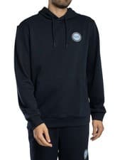 Image of EA7 Men's Logo Patch Pullover Hoodie, Blue