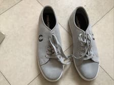 Image of Fred Perry Stratford Men's Suede Grey Trainers UK Size 8, US 9, EU 42