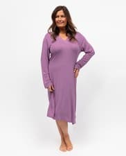 Image of Cyberjammies Nora Rose Rhea Womens Insert Lace Detail Jersey Short Nightdress
