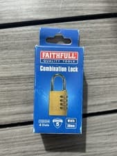 Image of Faithfull Brass Combination Padlock 38Mm FAIPLB38COM