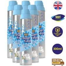 Image of 1001 Carpet Fresh Foam Spray Long Freshness Soft Jasmin & Linen 300ml pack of 6.