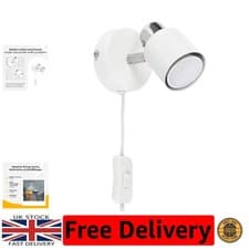 Image of Adjustable White and Chrome Wall Spotlight - Effortless Home Lighting Solution
