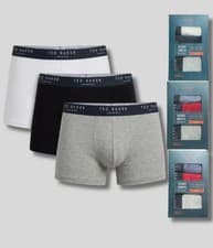 Image of Ted Baker Boxers Men's Cotton Blend Stretch Relaxed Comfort Underwear 3-Pack
