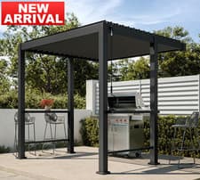 Image of Mirador Adjustable Louvered Grill Pergola 8ft 8" x 8ft 2" (2.7 x 2.5m)