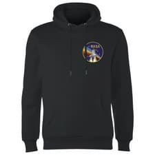 Image of NASA Vintage Rainbow Shuttle Hoodie - Black