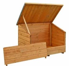 Image of 5x3 GARDEN WOODEN CHEST LID SHIPLAP OUTDOOR STORAGE TIMBER WOOD STORE ROWLINSON