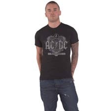 Image of AC/DC T Shirt Black Ice Contrast Album Cover Band Logo Official Unisex New Black
