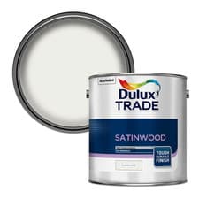 Image of Wood & Metal Paint - Dulux Trade Satinwood Pure Brilliant White 2.5L