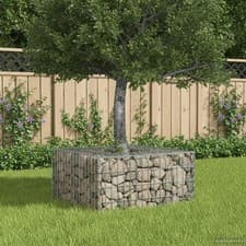 Image of Gabion Raised Bed Silver 80 x 80 x 40 cm Galvanised Steel vidaXL