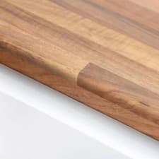 Image of Walnut Block Laminate Worktop, Semi Gloss Finish - 3m, 4m Lengths, 38mm Thick