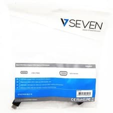 Image of V Seven USB C Male To VGA Female Adapter 1920x1080 V7UCVGA-BLK-1E Black