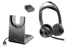 Image of Plantronics Voyager Focus2 UC MS VFOCUS2-M c USB-C Bluetooth Headset with Stand