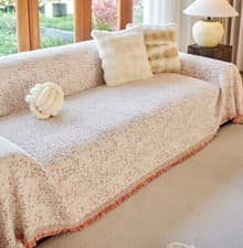 Image of Celestial Dot Large Reversible Chenille Soft Throw Sofa Settee Bed Cover Blanket