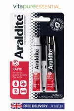Image of Araldite Rapid Epoxy Adhesive 15ml Twin Tubes Fast Setting Strong Bond Glue