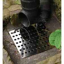 Image of Swirl Drain Guards Hopper Covers 6 Square Rustproof Stainless Steel Pack of 2