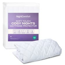 Image of NightComfort Anti Allergy Quilted Microfibre Mattress Protectors - 38 cm Deep