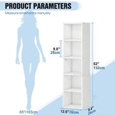 Image of NEW Tall Wide Wooden 2/3/4/5 Cube Bookcase Shelving Display Storage Unit Cabinet