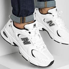 Image of New Balance 530 White Black Mens Womens Running Sneakers MR530SG