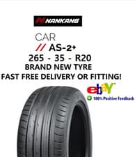 Image of 265 30 20 NANKANG AS-2+ Brand New Tyre WET GRIP A RATING! 26530R20 FREE P/P