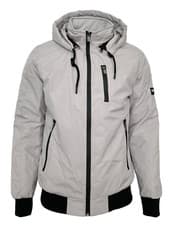 Image of Hugo Boss Men's Jacket in Grey Hoody Windstopper Waterproof zipper Boss Logo