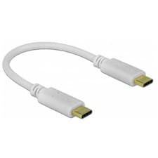 Image of Delock 85357 USB-C cable USB-C plug to USB-C plug White 0.15 m