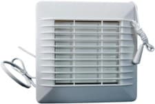 Image of Bathroom or Kitchen Extractor Fan 4" / 100 mm with Pull Cord Quiet Square Faced