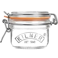 Image of Kilner Round Clip Top Jar 125ml Mini Glass Airtight Spice Herb Jam Storage Pot