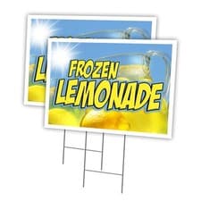 Image of Frozen Lemonade Multi-Pack of Yard Signs & Stake plastic coroplast window
