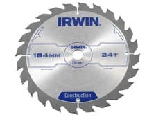 Image of Irwin Construction Circular Saw Blade 184 x 16mm x 24T ATB