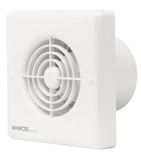 Image of Manrose QF100T Quiet Extractor Fan with Timer for 100mm Bathroom Duct - White