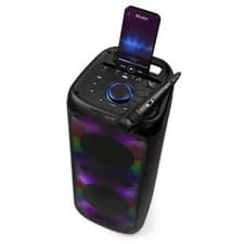 Image of Intempo Bluetooth Karaoke Speaker Party Stereo Wired Microphone Control Panel