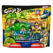 Image of Marvel Heroes of Goo Jit Zu Incredible Hulk vs Infinity Power Thanos Figure Pack