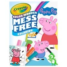 Image of CRAYOLA Peppa Pig Color Wonder Activity Set, Mess 23 Piece Multicolor