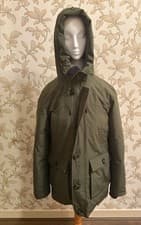 Image of Men's Superdry Down Fill Hooded Parka Jacket Olive Green (S/M) Runs Small NWOT
