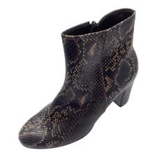 Image of Gabor Womens Brown Snakeprint Leather High Heel Ankle Boots Size UK 5.5 New