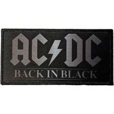 Image of AC/DC Standard Patch Rectangular Back In Black