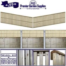 Image of 0.5ft-4ft Premier Tuscany Vertical-Slatted Wooden Trellis Fence Panel Topper