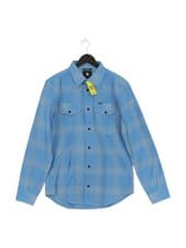 Image of G-Star Raw Men's Shirt M Blue Checkered 100% Cotton Basic New with tags