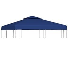 Image of Gazebo Cover Top Canopy 2-Tier Replacement Covers Garden Outdoor Polyester 3x3m