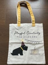 Image of Radley - Canvas Tote Bag - 20th Anniversary - 'Playful Creativity' - Scottie Dog