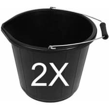 Image of 14L / 3 Gallon Builders Bucket Plastic Strong Water Mixing Storage DIY Handle UK
