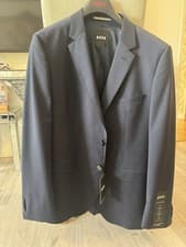 Image of HUGO BOSS Men’s Blazer, Size 40 Regular Fit, Navy Blue