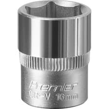 Image of Sealey 3/8" Drive Hexagon WallDrive Socket Metric 16mm