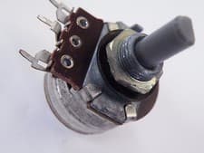 Image of Switched Potentiometer Pot 2.2 Meg 2M2 Log + Switch D Flat 1/4" Shaft 16g EU20