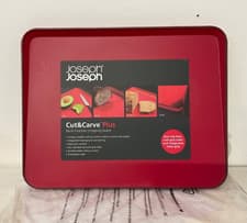 Image of Joseph Joseph Cut&Carve Plus Multi-function Red Chopping Board - BNWT
