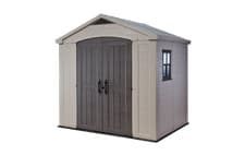 Image of Keter Factor Shed 8x6ft - Brown, All Weather Resistant, Easy to Clean, Fade-Free