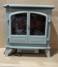 Image of Focal Point Weybourne 1850W Matt Sage grey Electric Stove (H)670mm (W)635mm